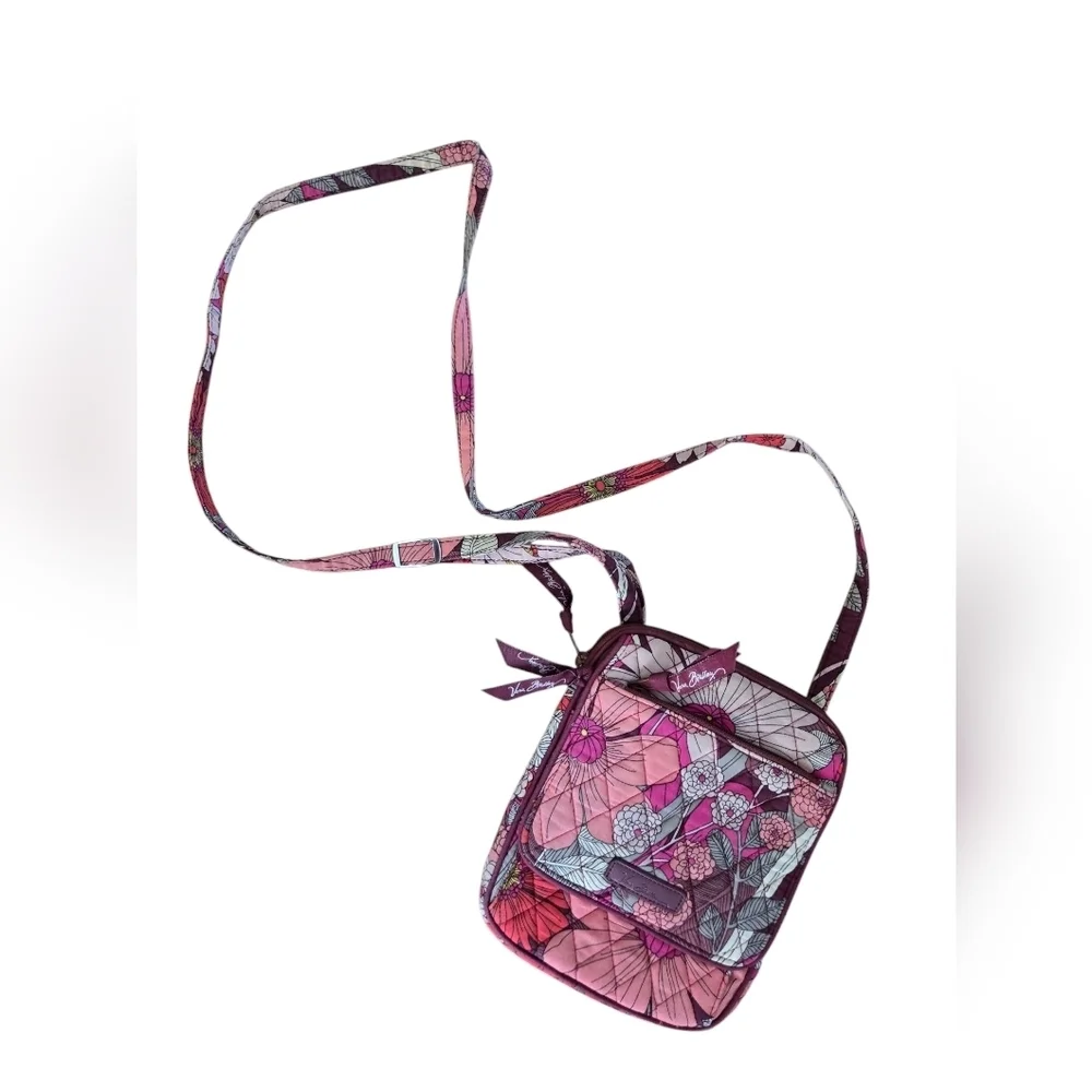 VERA BRADLEY Red/Pink Bohemian Blooms Mini Hipster Crossbody Purse 15716-675 - Picture 2 of 10